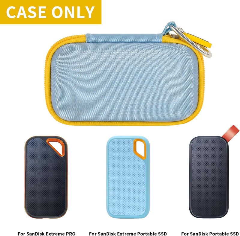 GWCASE Hard Case Compatible with SanDisk Extreme PRO 500GB 1TB 2TB 4TB Portable External SSD. Carrying Travel Holder for Crucial X8 Solid State Drive (Box Only)-Blue - Image 2